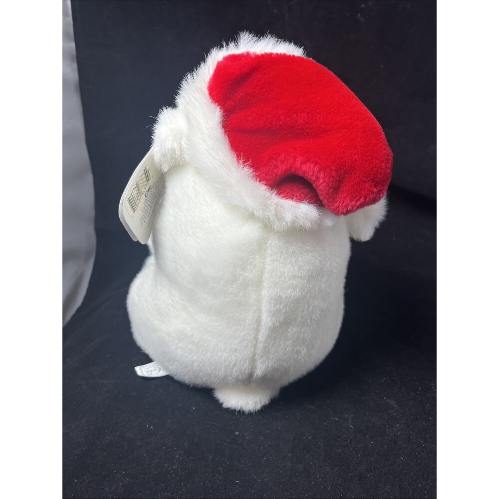 Coca Cola Bear 1996 12" Plush Stuffed Animal White Polar With Santa Hat Vintage - Picture 8 of 9